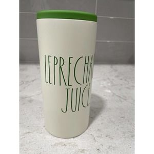 NEW Rae Dunn LEPRECHAUN JUICE Slim-Can Cooler Stainless St. Patricks 12oz Mug
